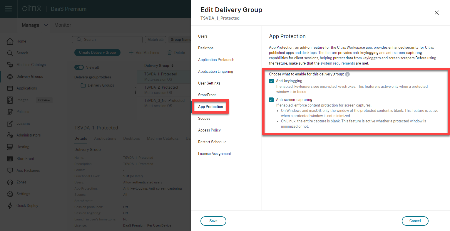Enable Anti-keylogging and Anti-screen capturing through Web Studio