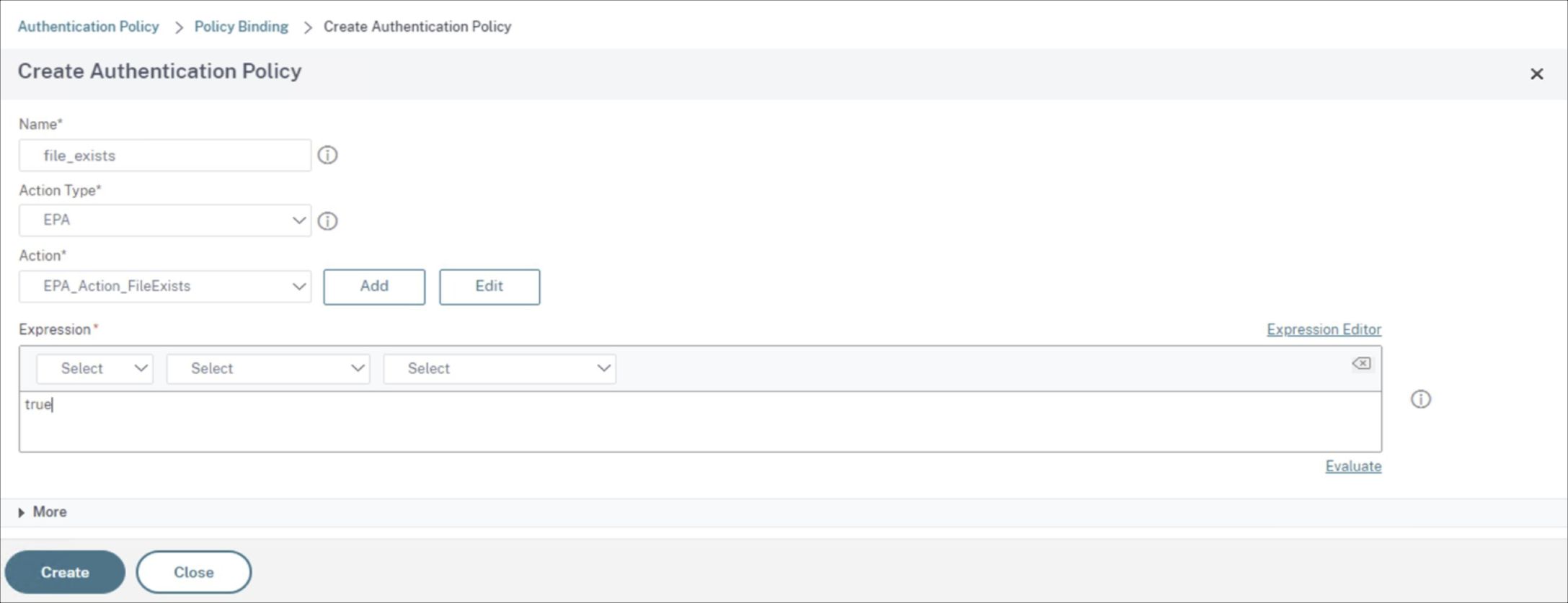Authentication EPA true