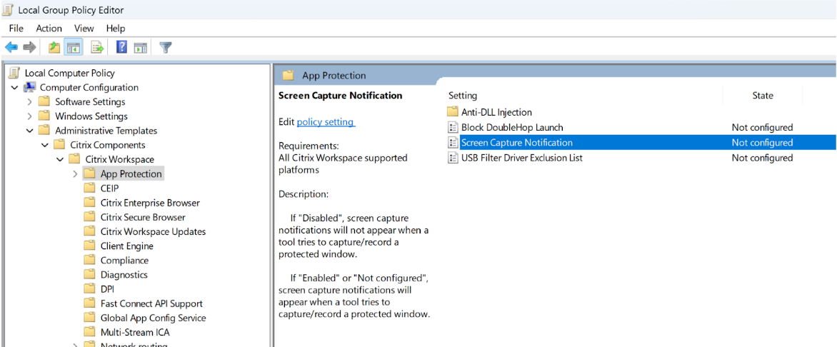 Disable screen capture through GPO