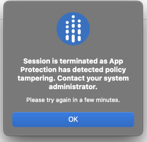 Posture check error in Mac