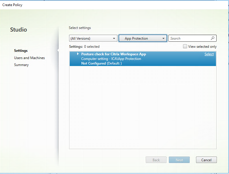 Posture check for Citrix Workspace app