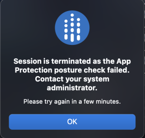 Posture check error in Mac