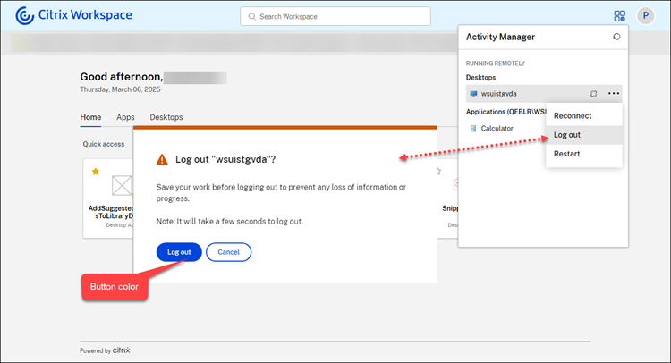 Sceenshot showing how colors are applied in messages