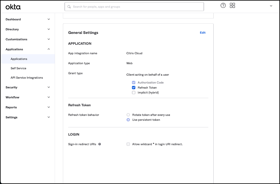 General settings