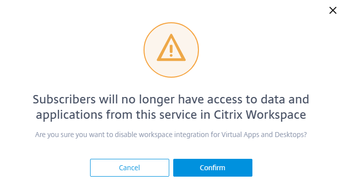 Disable store Access Warning message