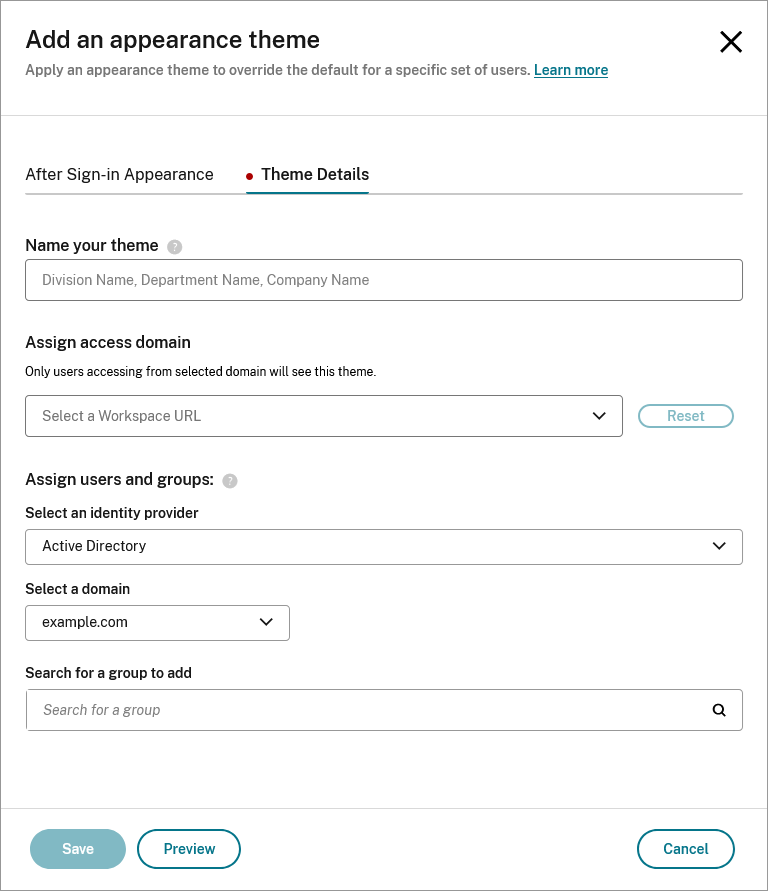 Theme details