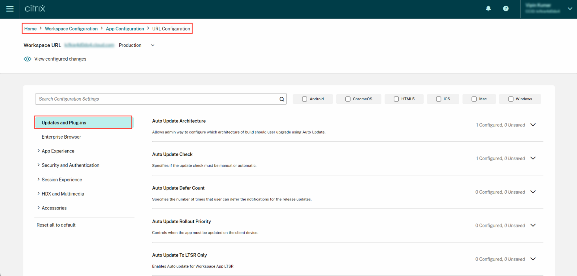Updates category