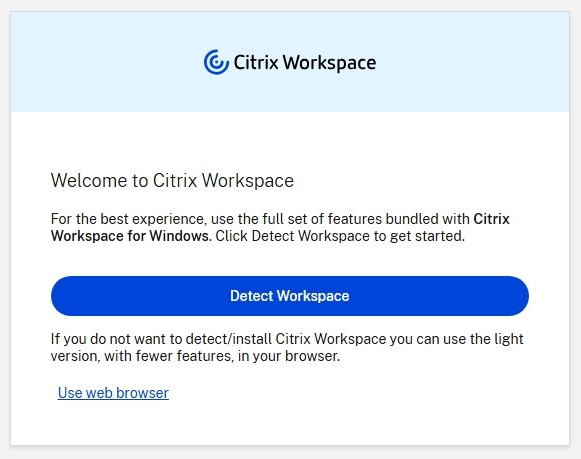 Screenshot of Welcome screen