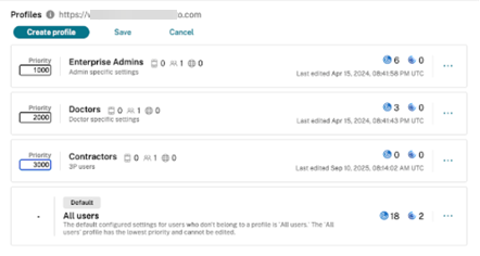 Create a profile