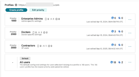 Create a profile