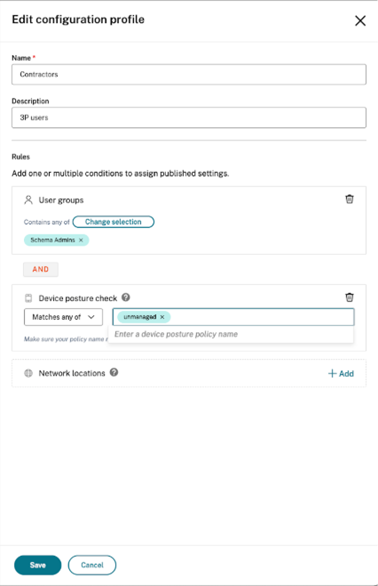 Edit a profile