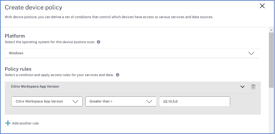 Configure device posture