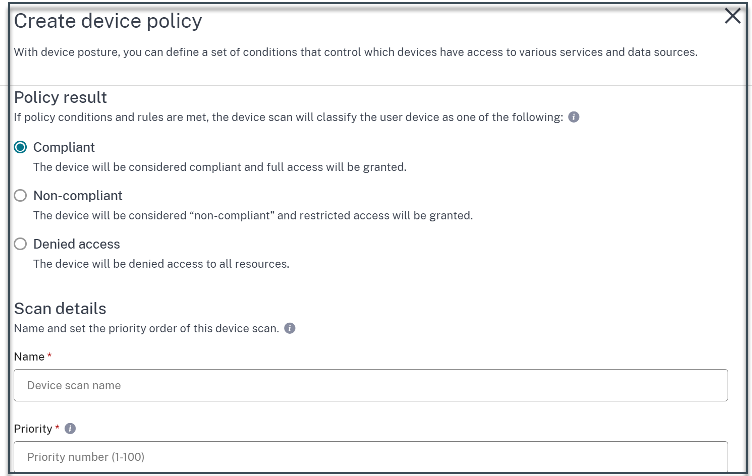 Configure device posture