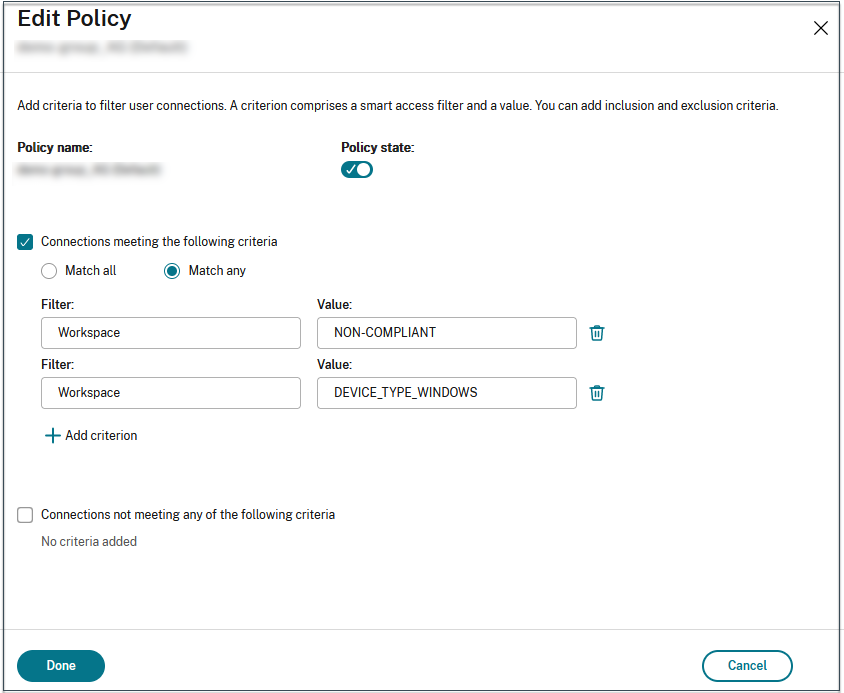Edit access policy two