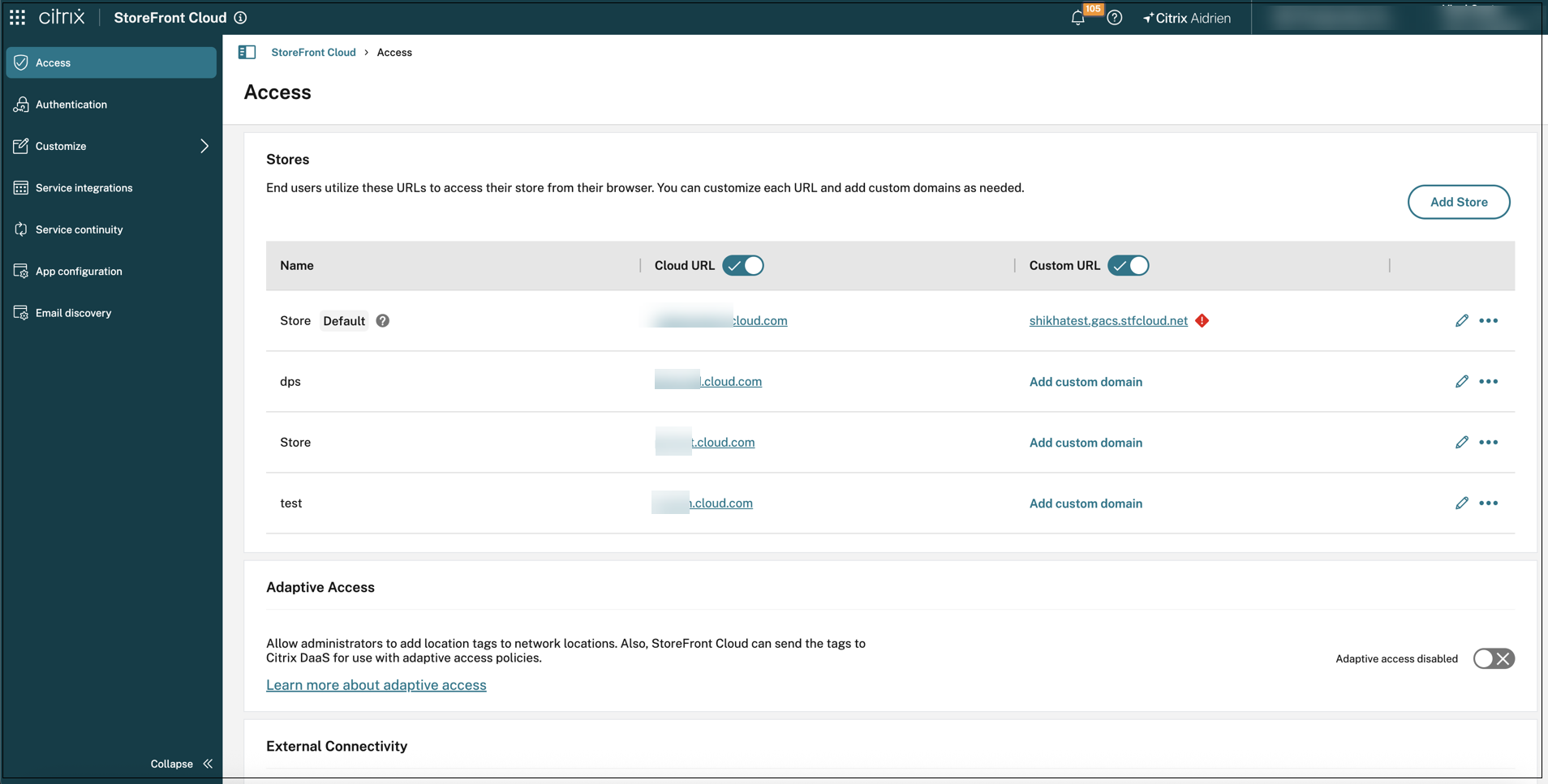 Configure workspace URL