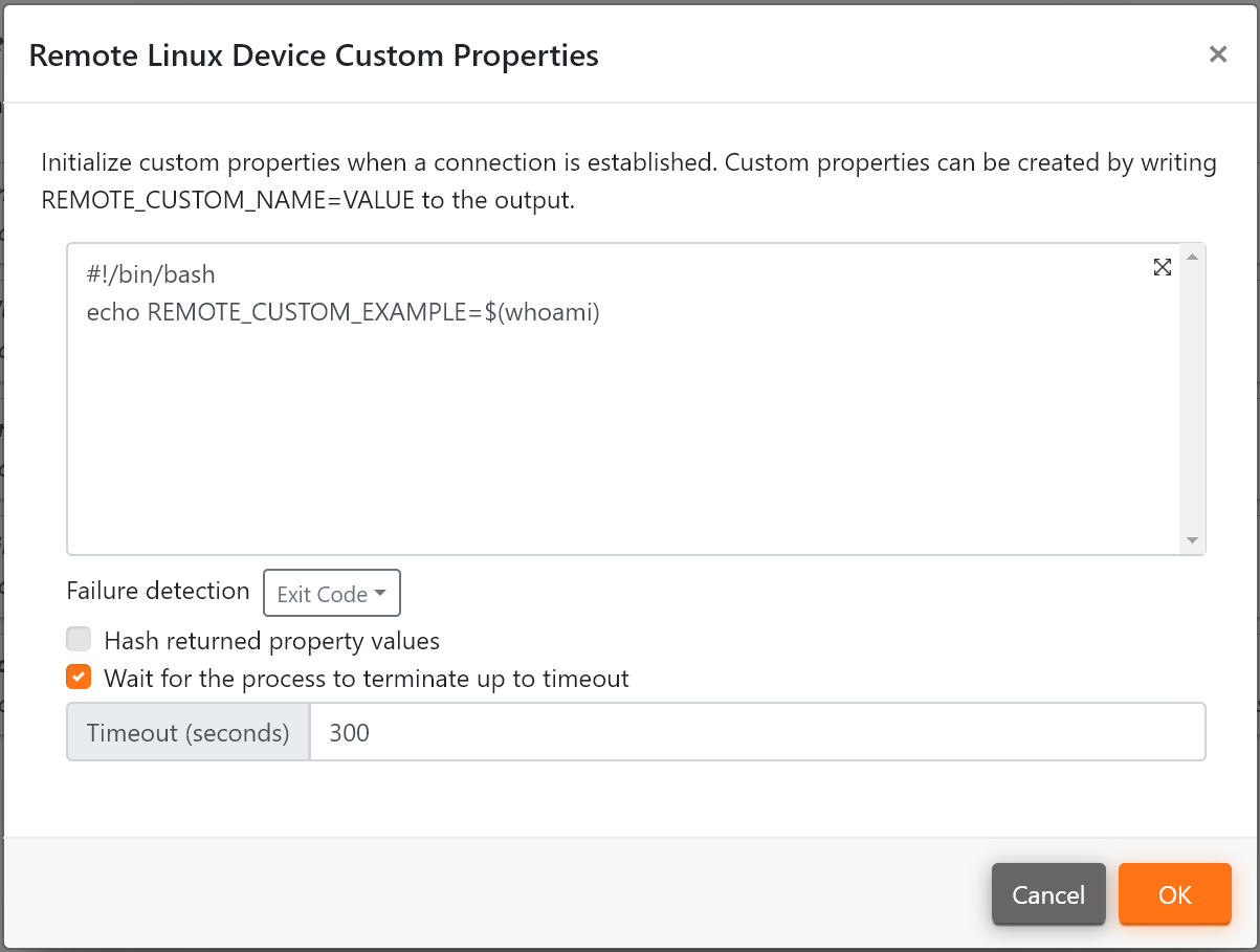 Custom Properties for the Remote Linux, IGEL or NoTouch Device