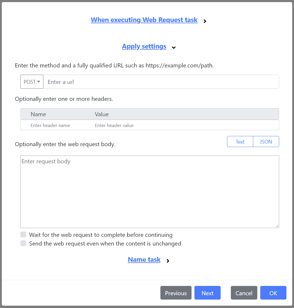 The Web Request task