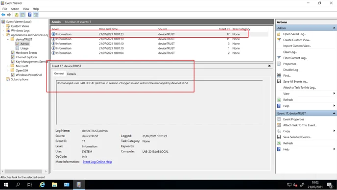 An unmanaged user signed in