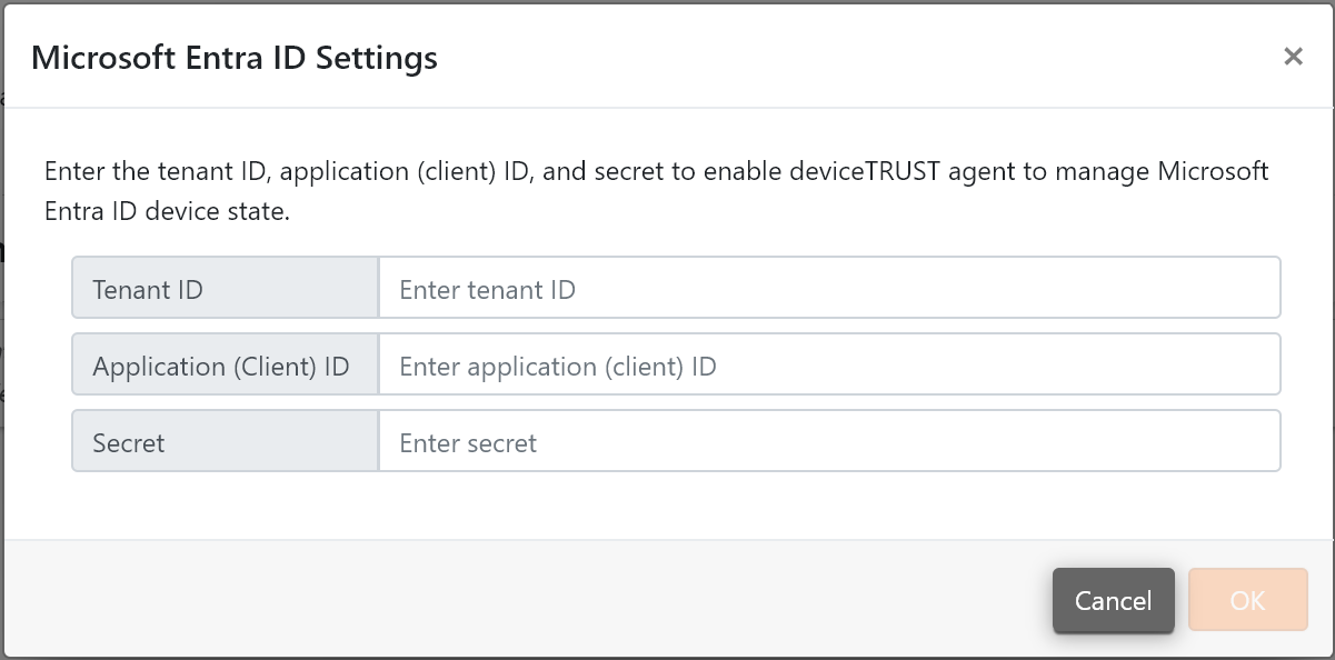 The Microsoft Entra ID Settings.