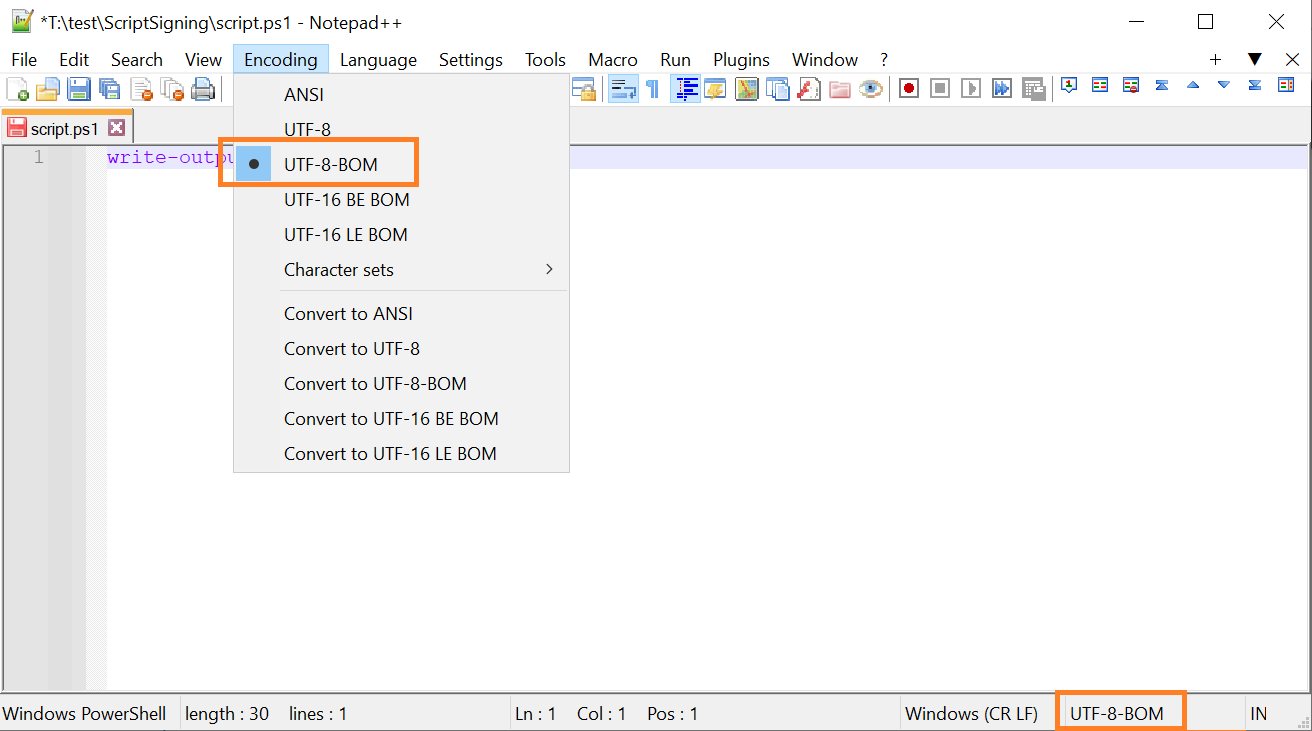 Script Encoding