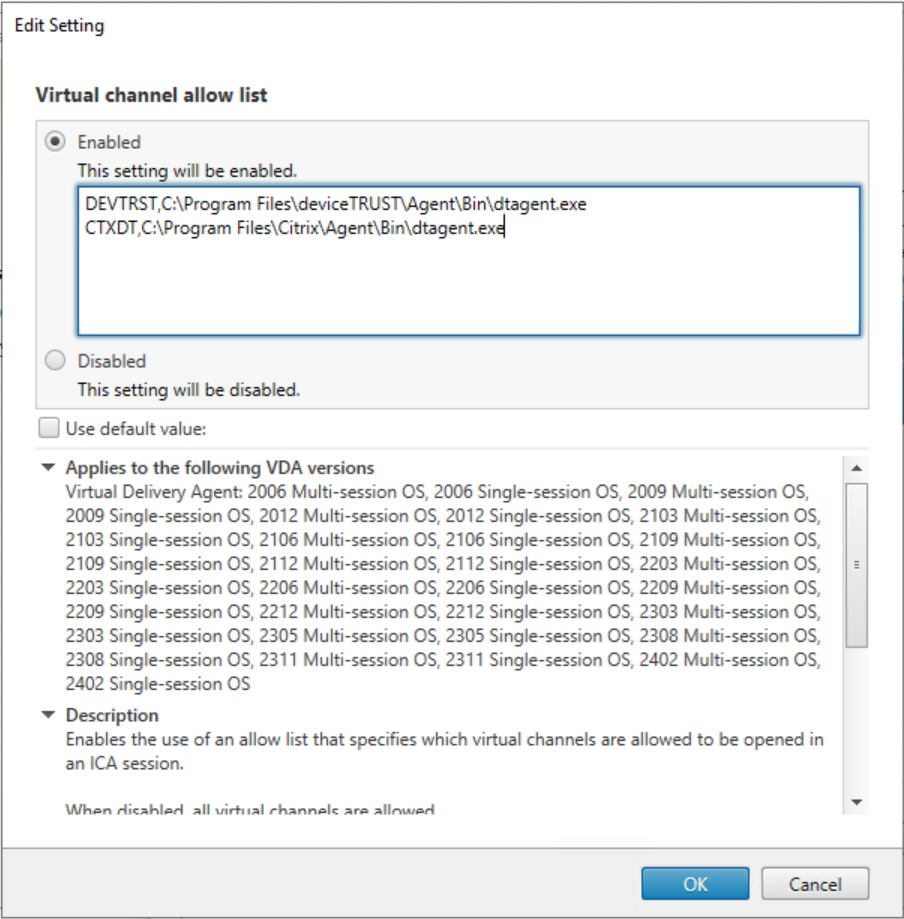 Edit Setting