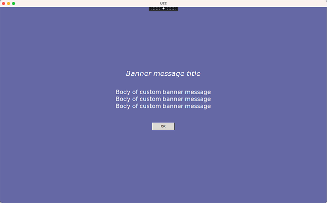 Line breaks for banner message