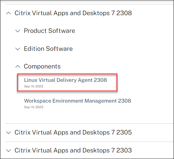 Components for Citrix Virtual Apps and Desktops