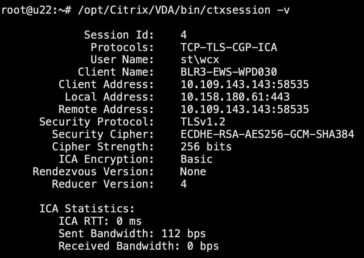 Query session metrics through ctxsession