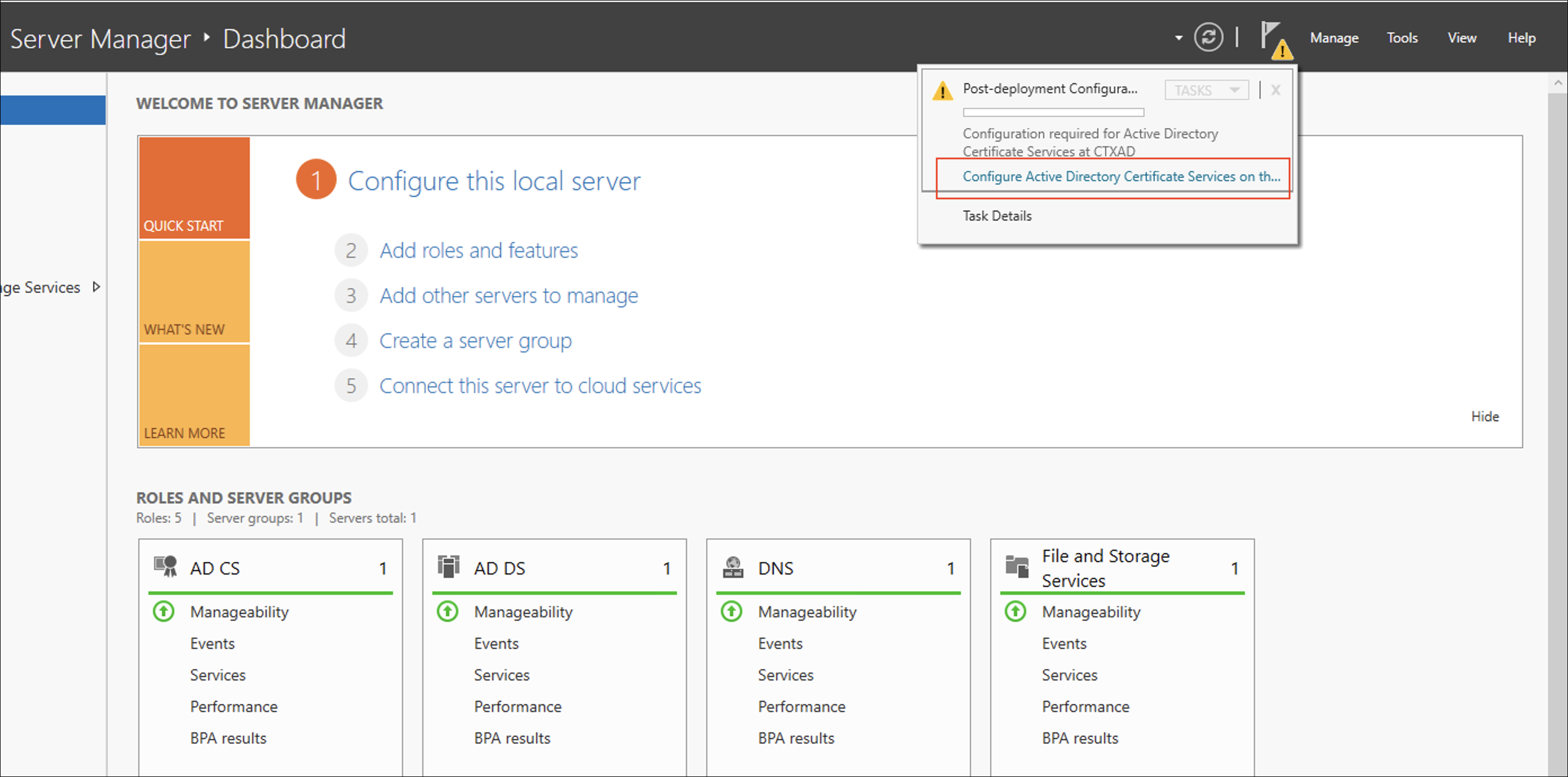 Configure
