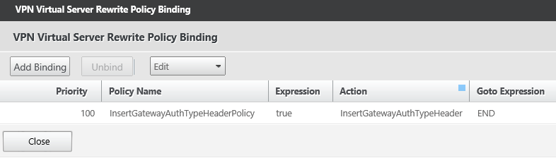 Image of the Rewrite Policy details