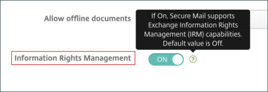 Enable Information Rights Management