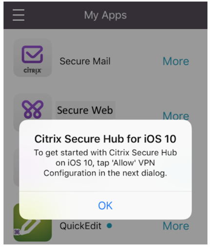 Image of the informational get started message