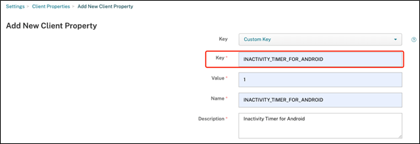 Separate Inactivity Timer for Android