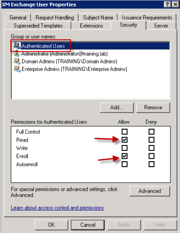 Image of the Authenticated Users group