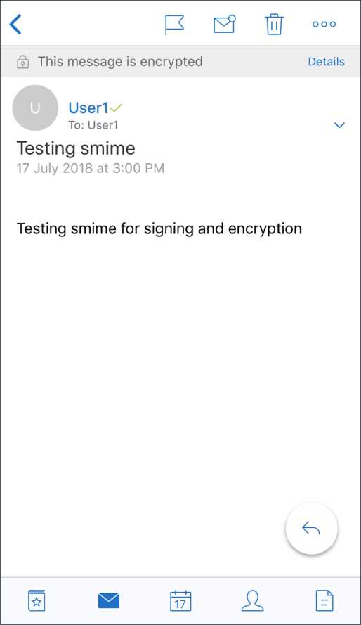 Image of the encrypted message