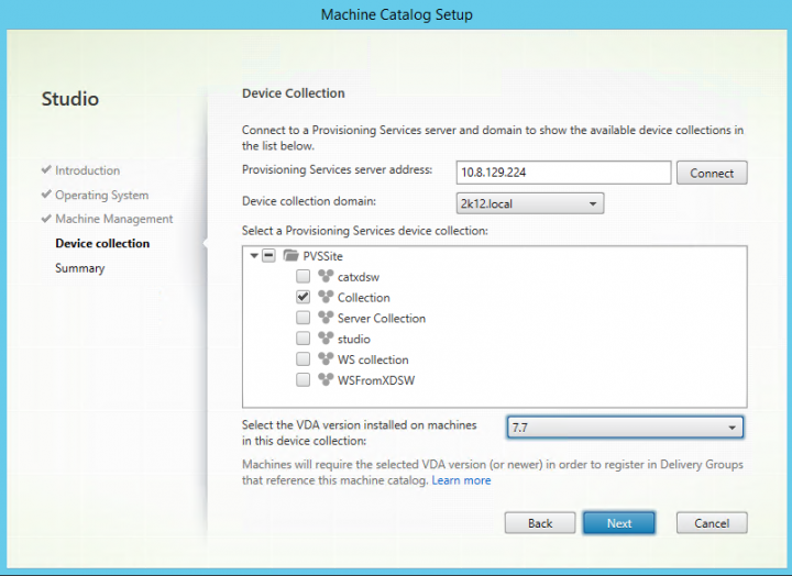 Image of displayed device collections