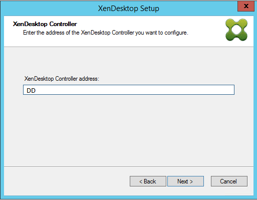 Image of Citrix Virtual Apps and Desktops Controller address