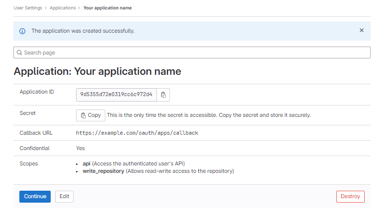 Gitlab Register Apps