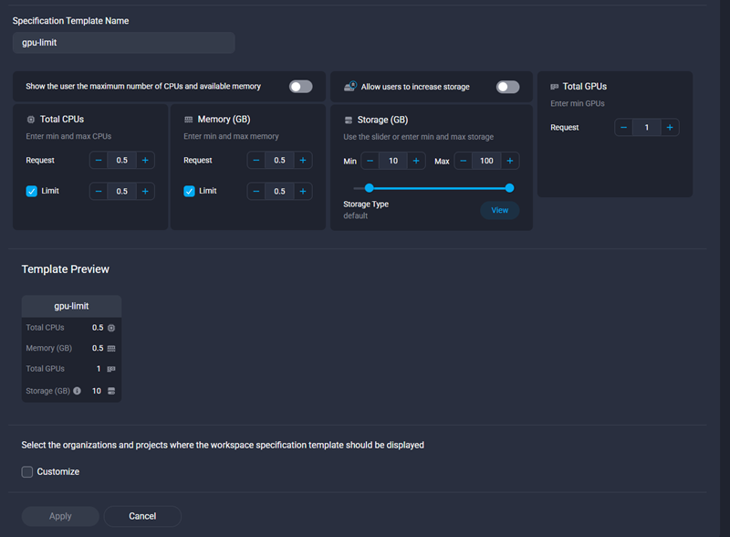 Specification Template