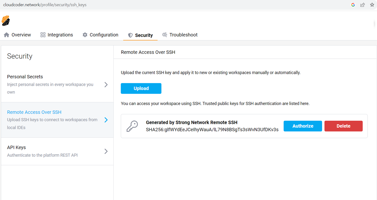 SSH Access Organization