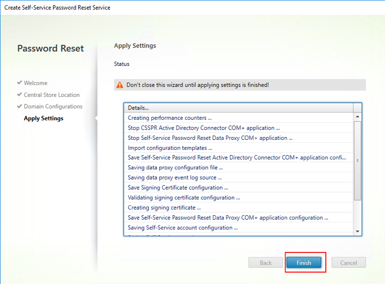 Image of clicking finish