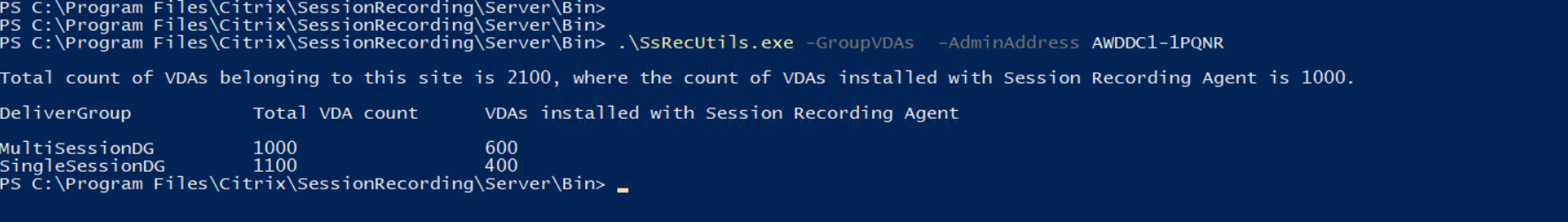 Group VDAs