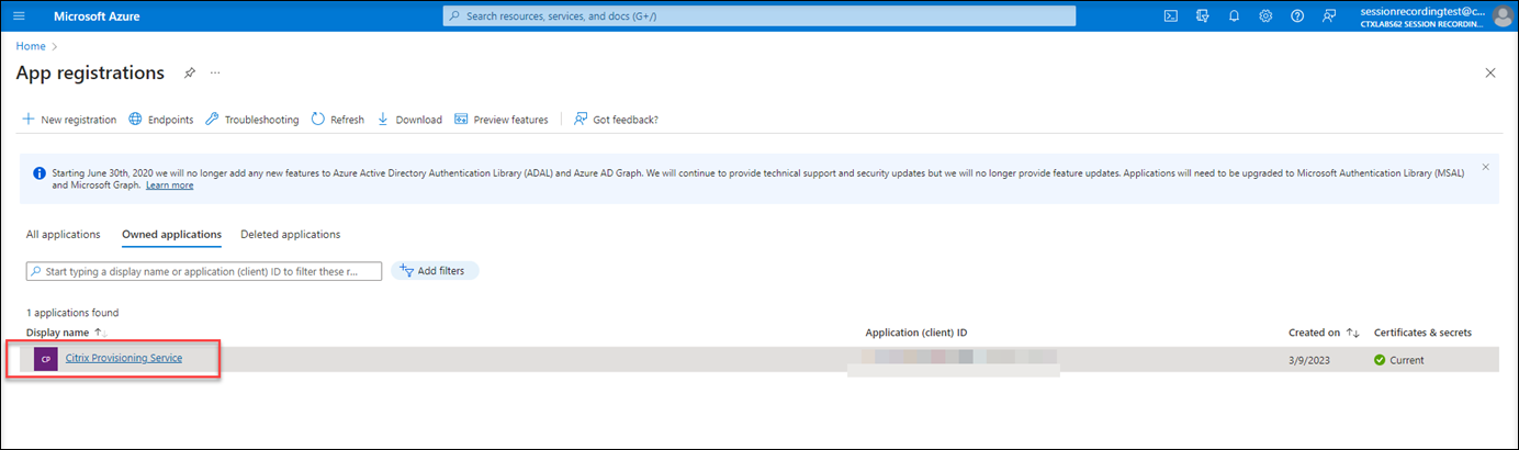 Application display name