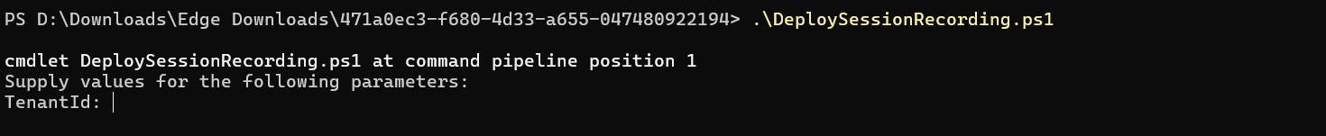 Running an ARM template script