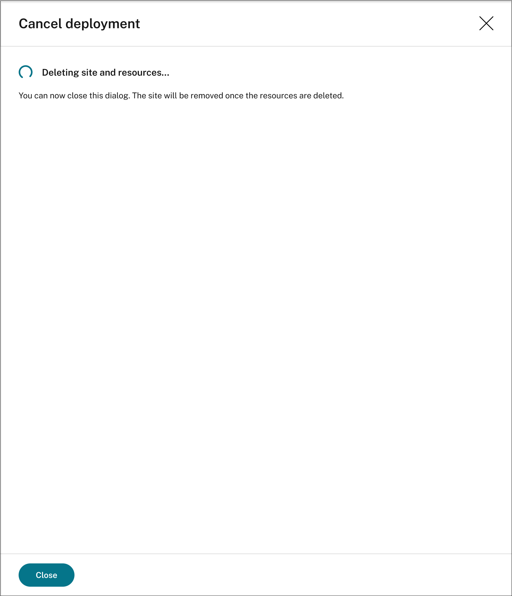 Deployment canceled