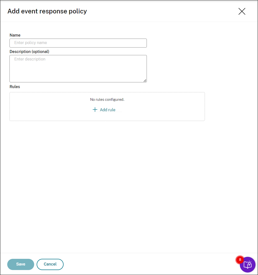 Add rule button