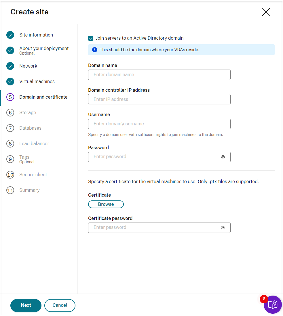 Join servers to an Active Directory domain