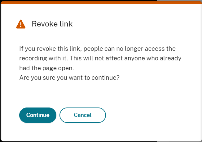 Revoke confirmation