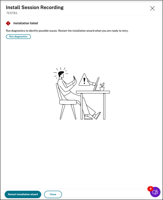 Server installation failed