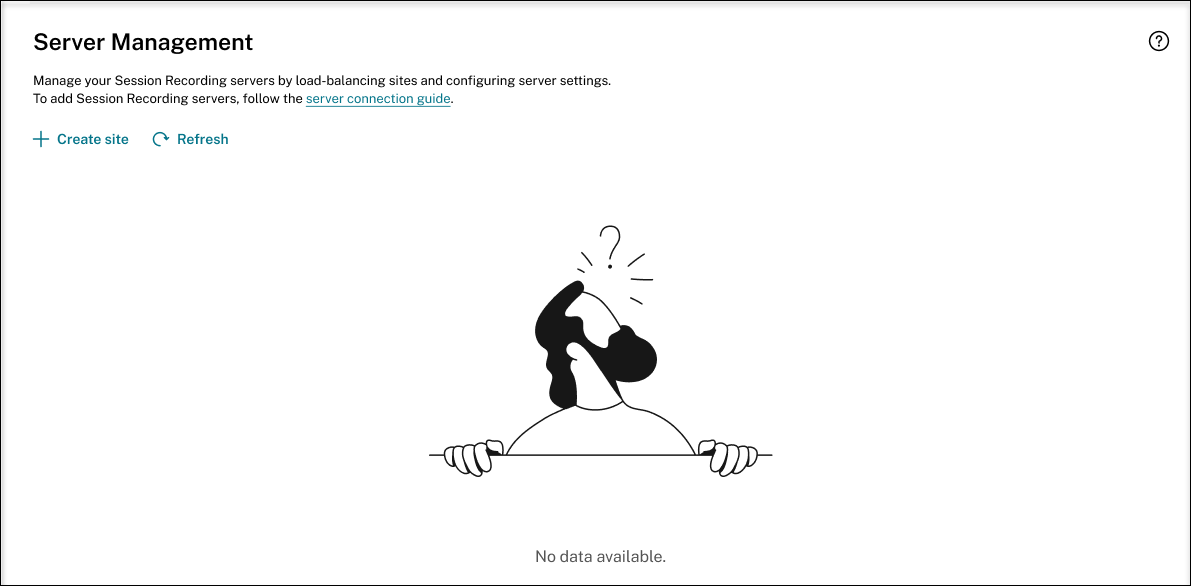 Server Management page